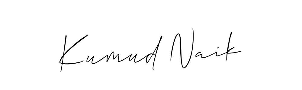 Allison_Script is a professional signature style that is perfect for those who want to add a touch of class to their signature. It is also a great choice for those who want to make their signature more unique. Get Kumud Naik name to fancy signature for free. Kumud Naik signature style 2 images and pictures png