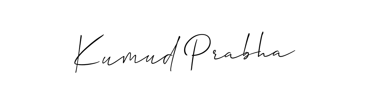 Kumud Prabha stylish signature style. Best Handwritten Sign (Allison_Script) for my name. Handwritten Signature Collection Ideas for my name Kumud Prabha. Kumud Prabha signature style 2 images and pictures png