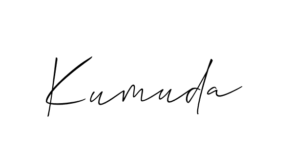 Design your own signature with our free online signature maker. With this signature software, you can create a handwritten (Allison_Script) signature for name Kumuda. Kumuda signature style 2 images and pictures png