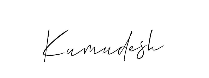 Similarly Allison_Script is the best handwritten signature design. Signature creator online .You can use it as an online autograph creator for name Kumudesh. Kumudesh signature style 2 images and pictures png