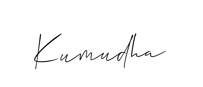 Design your own signature with our free online signature maker. With this signature software, you can create a handwritten (Allison_Script) signature for name Kumudha. Kumudha signature style 2 images and pictures png