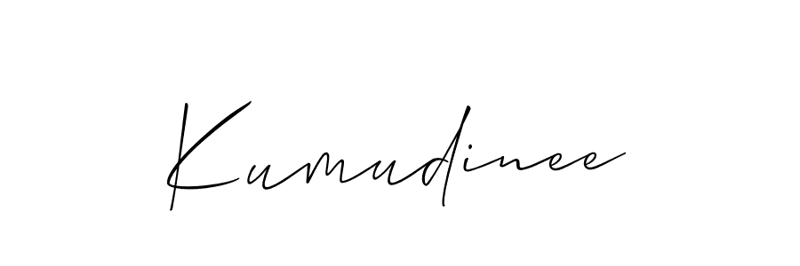 How to make Kumudinee signature? Allison_Script is a professional autograph style. Create handwritten signature for Kumudinee name. Kumudinee signature style 2 images and pictures png