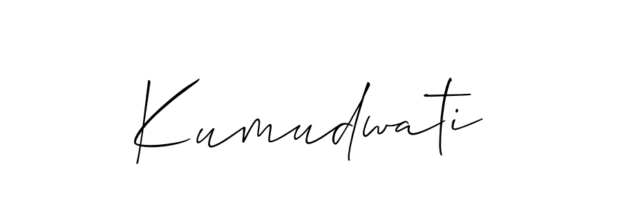 How to make Kumudwati signature? Allison_Script is a professional autograph style. Create handwritten signature for Kumudwati name. Kumudwati signature style 2 images and pictures png