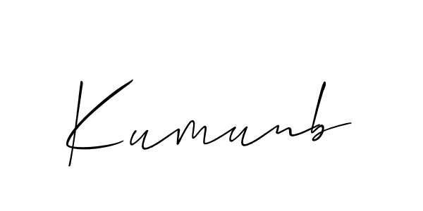 Once you've used our free online signature maker to create your best signature Allison_Script style, it's time to enjoy all of the benefits that Kumunb name signing documents. Kumunb signature style 2 images and pictures png