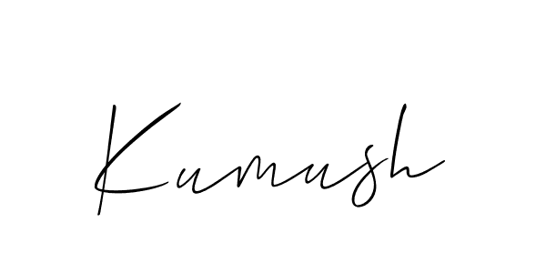 The best way (Allison_Script) to make a short signature is to pick only two or three words in your name. The name Kumush include a total of six letters. For converting this name. Kumush signature style 2 images and pictures png