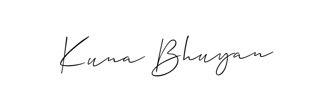 if you are searching for the best signature style for your name Kuna Bhuyan. so please give up your signature search. here we have designed multiple signature styles  using Allison_Script. Kuna Bhuyan signature style 2 images and pictures png