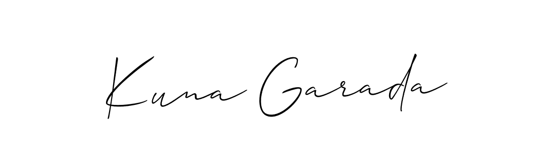 Also we have Kuna Garada name is the best signature style. Create professional handwritten signature collection using Allison_Script autograph style. Kuna Garada signature style 2 images and pictures png