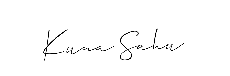 Best and Professional Signature Style for Kuna Sahu. Allison_Script Best Signature Style Collection. Kuna Sahu signature style 2 images and pictures png