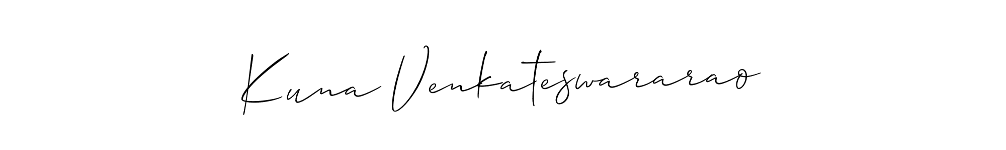 Create a beautiful signature design for name Kuna Venkateswararao. With this signature (Allison_Script) fonts, you can make a handwritten signature for free. Kuna Venkateswararao signature style 2 images and pictures png