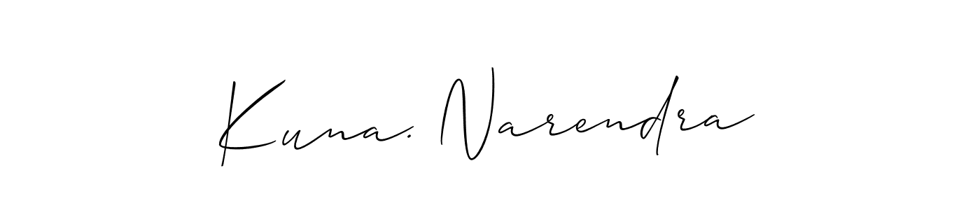 Design your own signature with our free online signature maker. With this signature software, you can create a handwritten (Allison_Script) signature for name Kuna. Narendra. Kuna. Narendra signature style 2 images and pictures png