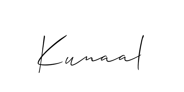 The best way (Allison_Script) to make a short signature is to pick only two or three words in your name. The name Kunaal include a total of six letters. For converting this name. Kunaal signature style 2 images and pictures png