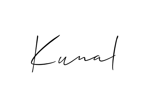 Use a signature maker to create a handwritten signature online. With this signature software, you can design (Allison_Script) your own signature for name Kunal. Kunal signature style 2 images and pictures png