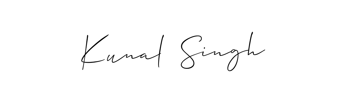 if you are searching for the best signature style for your name Kunal  Singh. so please give up your signature search. here we have designed multiple signature styles  using Allison_Script. Kunal  Singh signature style 2 images and pictures png