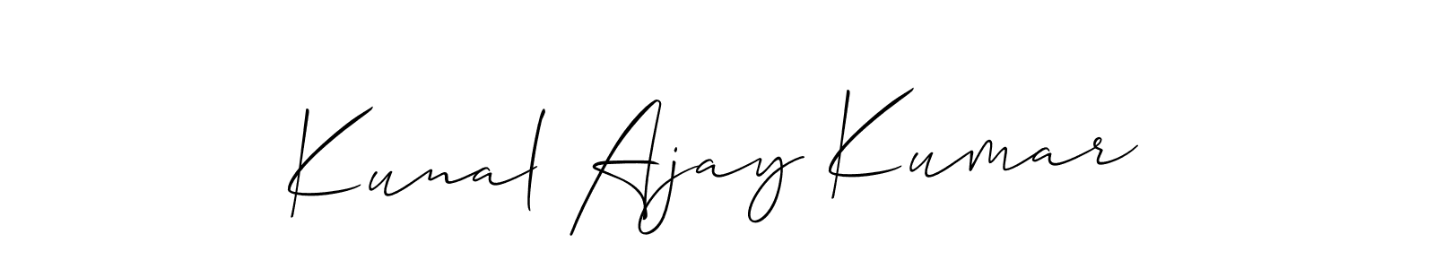 It looks lik you need a new signature style for name Kunal Ajay Kumar. Design unique handwritten (Allison_Script) signature with our free signature maker in just a few clicks. Kunal Ajay Kumar signature style 2 images and pictures png