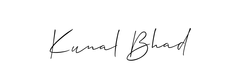 This is the best signature style for the Kunal Bhad name. Also you like these signature font (Allison_Script). Mix name signature. Kunal Bhad signature style 2 images and pictures png