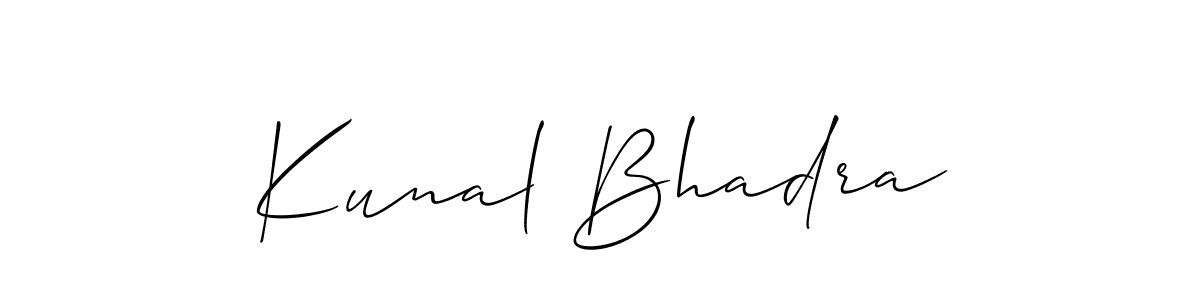 Kunal Bhadra stylish signature style. Best Handwritten Sign (Allison_Script) for my name. Handwritten Signature Collection Ideas for my name Kunal Bhadra. Kunal Bhadra signature style 2 images and pictures png