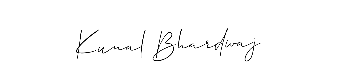 You should practise on your own different ways (Allison_Script) to write your name (Kunal Bhardwaj) in signature. don't let someone else do it for you. Kunal Bhardwaj signature style 2 images and pictures png