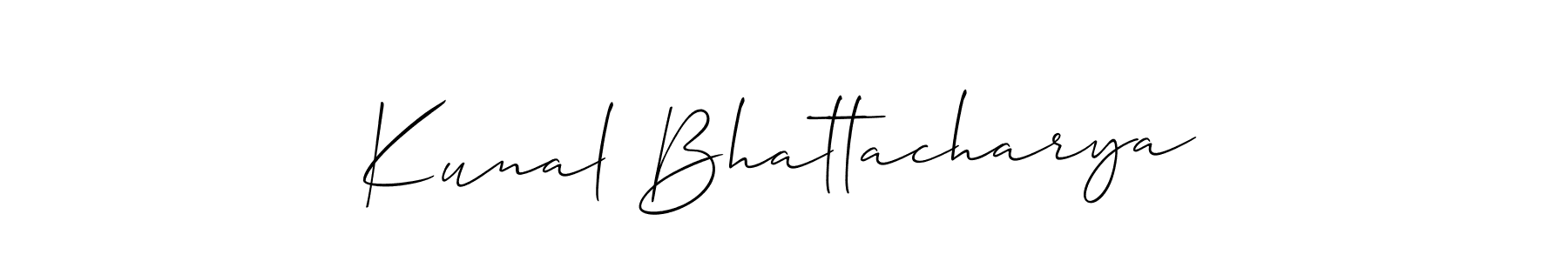 Kunal Bhattacharya stylish signature style. Best Handwritten Sign (Allison_Script) for my name. Handwritten Signature Collection Ideas for my name Kunal Bhattacharya. Kunal Bhattacharya signature style 2 images and pictures png