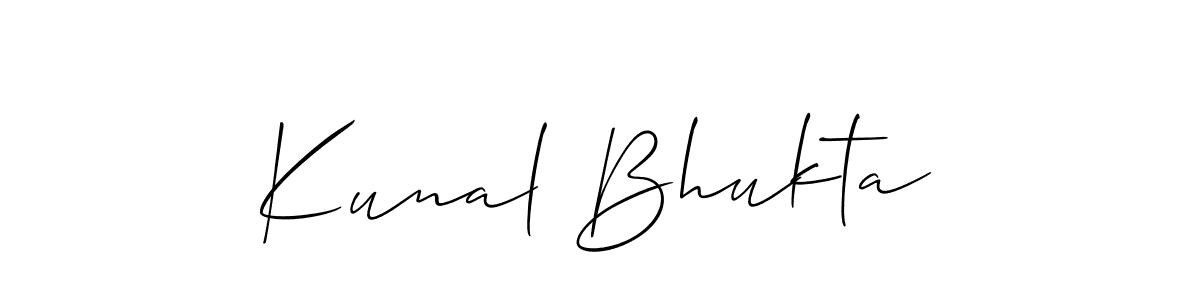 Make a short Kunal Bhukta signature style. Manage your documents anywhere anytime using Allison_Script. Create and add eSignatures, submit forms, share and send files easily. Kunal Bhukta signature style 2 images and pictures png