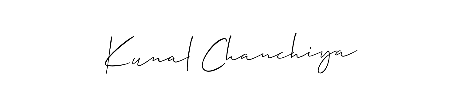 How to Draw Kunal Chanchiya signature style? Allison_Script is a latest design signature styles for name Kunal Chanchiya. Kunal Chanchiya signature style 2 images and pictures png