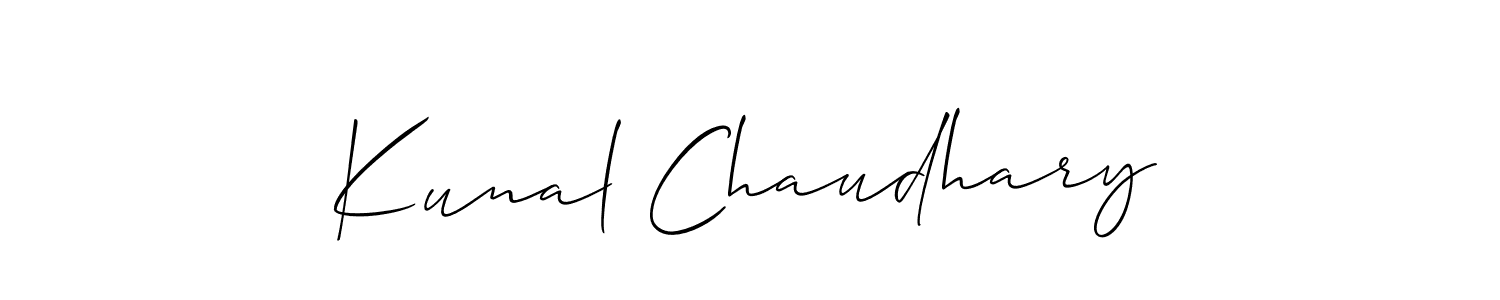 Make a beautiful signature design for name Kunal Chaudhary. With this signature (Allison_Script) style, you can create a handwritten signature for free. Kunal Chaudhary signature style 2 images and pictures png