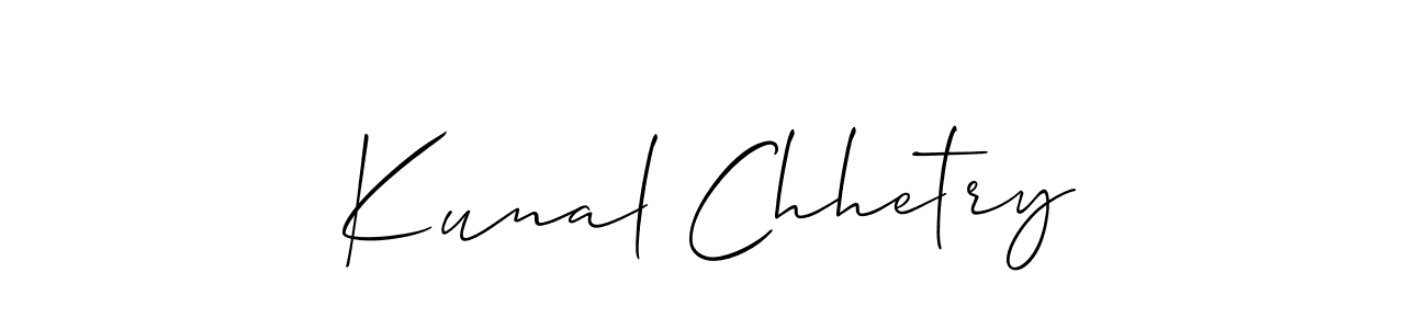 You should practise on your own different ways (Allison_Script) to write your name (Kunal Chhetry) in signature. don't let someone else do it for you. Kunal Chhetry signature style 2 images and pictures png