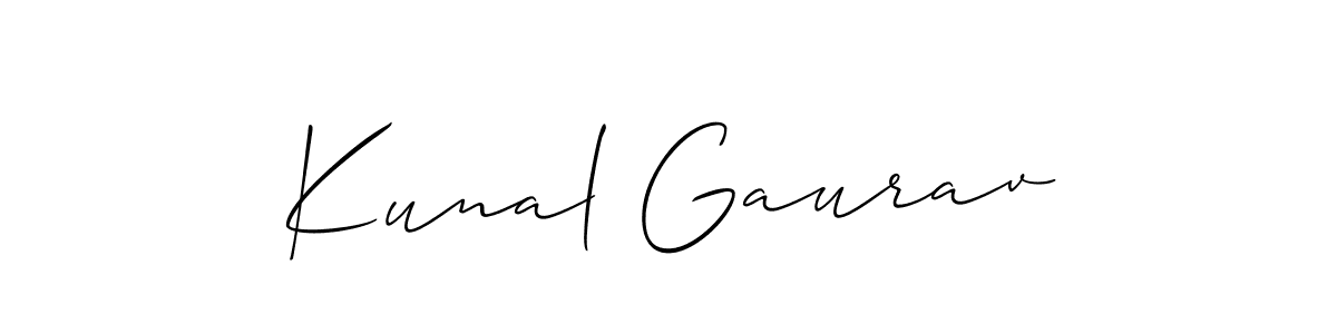 Also You can easily find your signature by using the search form. We will create Kunal Gaurav name handwritten signature images for you free of cost using Allison_Script sign style. Kunal Gaurav signature style 2 images and pictures png