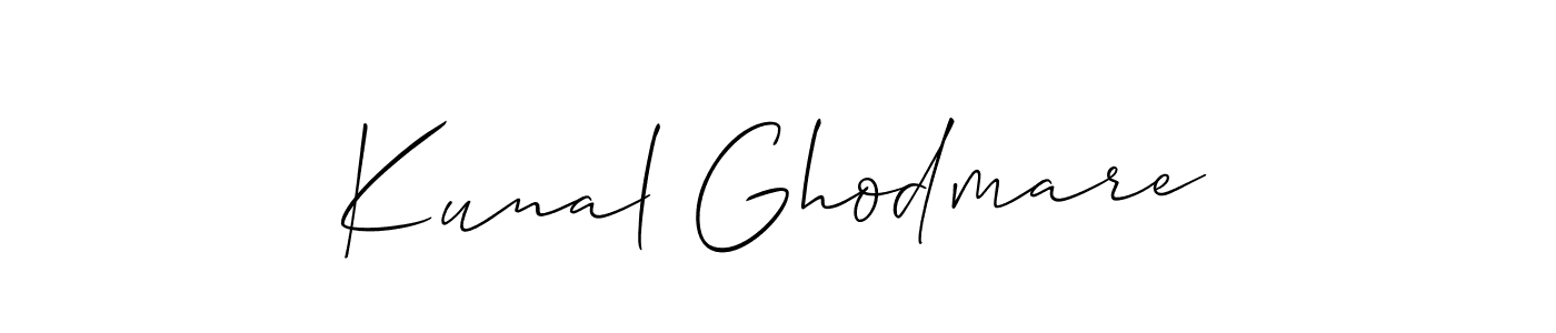 Make a short Kunal Ghodmare signature style. Manage your documents anywhere anytime using Allison_Script. Create and add eSignatures, submit forms, share and send files easily. Kunal Ghodmare signature style 2 images and pictures png