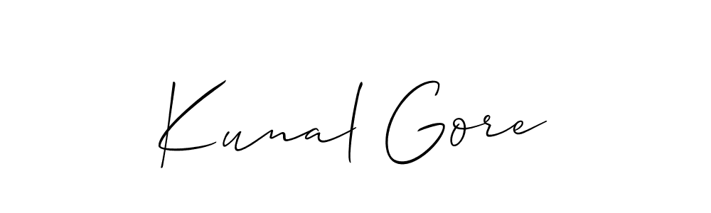 Also You can easily find your signature by using the search form. We will create Kunal Gore name handwritten signature images for you free of cost using Allison_Script sign style. Kunal Gore signature style 2 images and pictures png