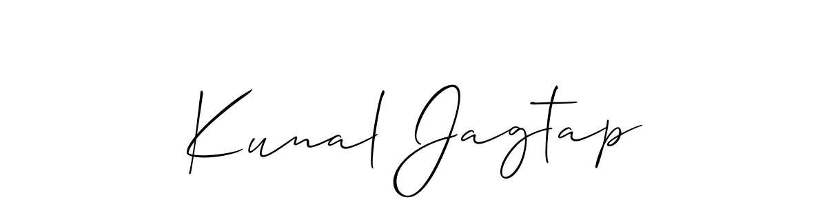 Create a beautiful signature design for name Kunal Jagtap. With this signature (Allison_Script) fonts, you can make a handwritten signature for free. Kunal Jagtap signature style 2 images and pictures png