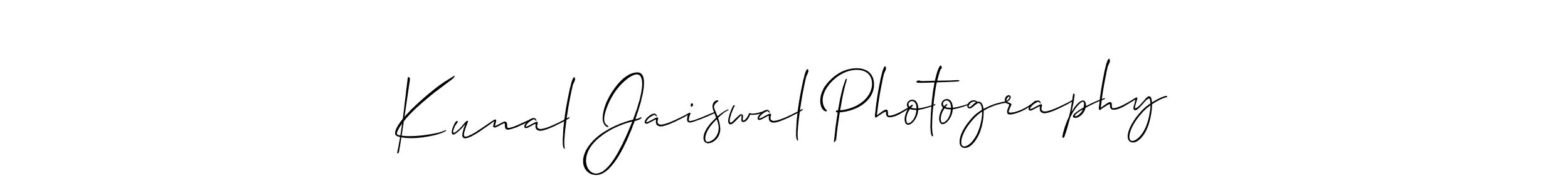 Also You can easily find your signature by using the search form. We will create Kunal Jaiswal Photography name handwritten signature images for you free of cost using Allison_Script sign style. Kunal Jaiswal Photography signature style 2 images and pictures png