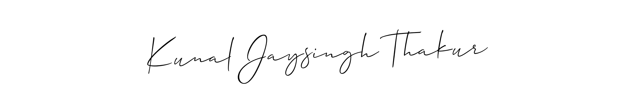 Make a beautiful signature design for name Kunal Jaysingh Thakur. With this signature (Allison_Script) style, you can create a handwritten signature for free. Kunal Jaysingh Thakur signature style 2 images and pictures png