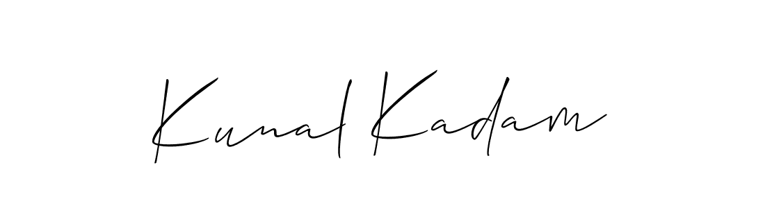 Make a beautiful signature design for name Kunal Kadam. Use this online signature maker to create a handwritten signature for free. Kunal Kadam signature style 2 images and pictures png