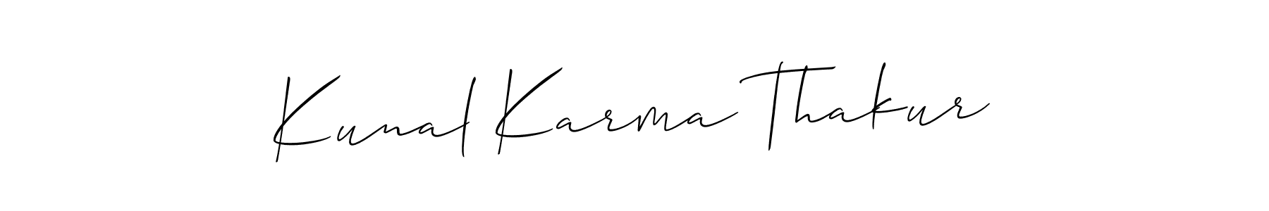 Make a beautiful signature design for name Kunal Karma Thakur. With this signature (Allison_Script) style, you can create a handwritten signature for free. Kunal Karma Thakur signature style 2 images and pictures png