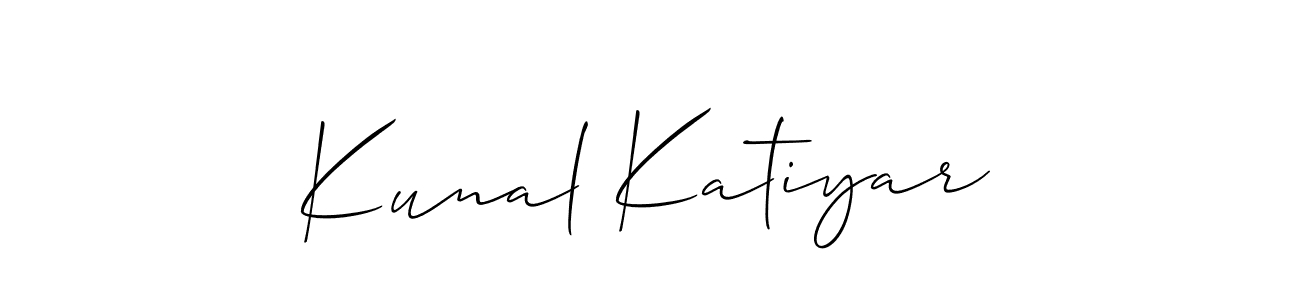 This is the best signature style for the Kunal Katiyar name. Also you like these signature font (Allison_Script). Mix name signature. Kunal Katiyar signature style 2 images and pictures png