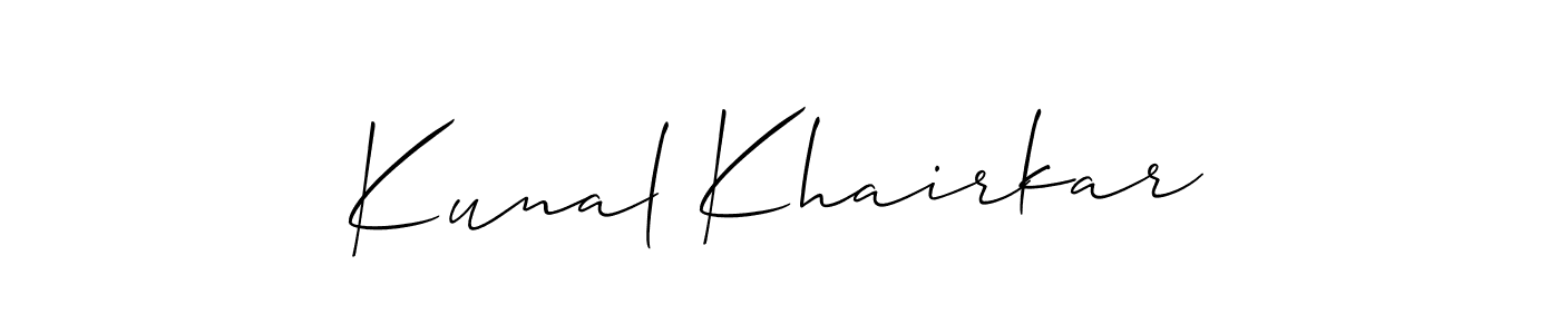 You can use this online signature creator to create a handwritten signature for the name Kunal Khairkar. This is the best online autograph maker. Kunal Khairkar signature style 2 images and pictures png
