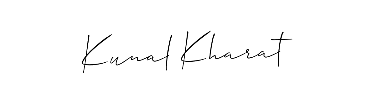 Allison_Script is a professional signature style that is perfect for those who want to add a touch of class to their signature. It is also a great choice for those who want to make their signature more unique. Get Kunal Kharat name to fancy signature for free. Kunal Kharat signature style 2 images and pictures png