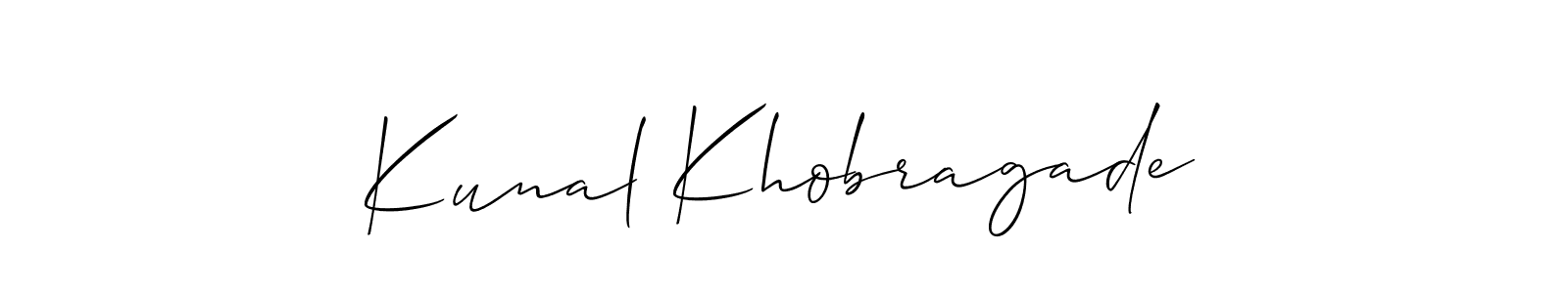 Similarly Allison_Script is the best handwritten signature design. Signature creator online .You can use it as an online autograph creator for name Kunal Khobragade. Kunal Khobragade signature style 2 images and pictures png