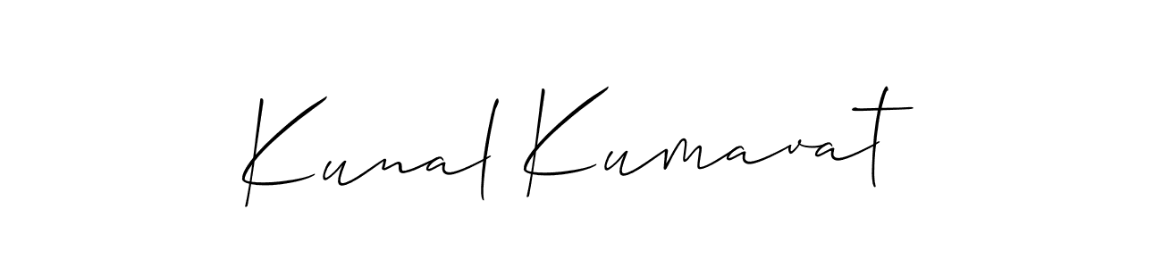 How to make Kunal Kumavat name signature. Use Allison_Script style for creating short signs online. This is the latest handwritten sign. Kunal Kumavat signature style 2 images and pictures png