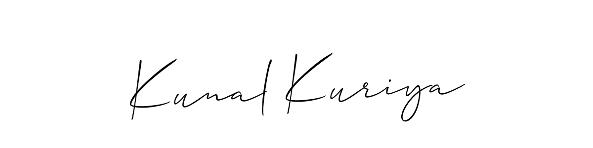 Make a short Kunal Kuriya signature style. Manage your documents anywhere anytime using Allison_Script. Create and add eSignatures, submit forms, share and send files easily. Kunal Kuriya signature style 2 images and pictures png