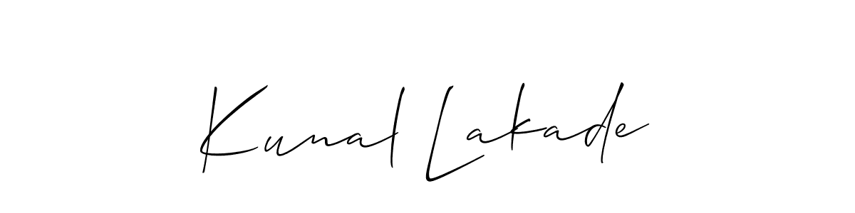 How to Draw Kunal Lakade signature style? Allison_Script is a latest design signature styles for name Kunal Lakade. Kunal Lakade signature style 2 images and pictures png