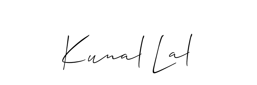 The best way (Allison_Script) to make a short signature is to pick only two or three words in your name. The name Kunal Lal include a total of six letters. For converting this name. Kunal Lal signature style 2 images and pictures png