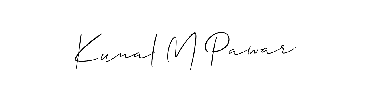 Similarly Allison_Script is the best handwritten signature design. Signature creator online .You can use it as an online autograph creator for name Kunal M Pawar. Kunal M Pawar signature style 2 images and pictures png