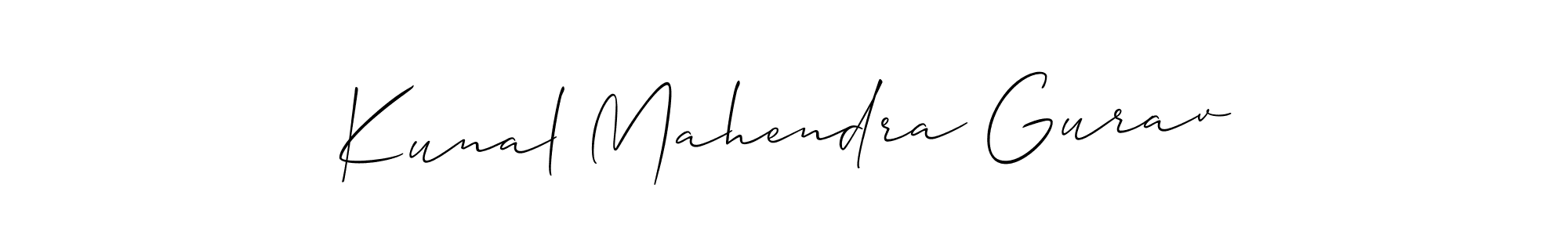 This is the best signature style for the Kunal Mahendra Gurav name. Also you like these signature font (Allison_Script). Mix name signature. Kunal Mahendra Gurav signature style 2 images and pictures png