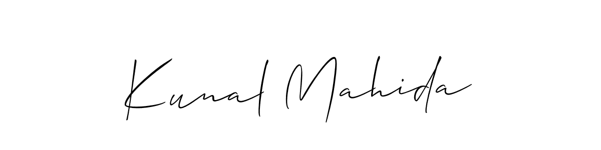 Design your own signature with our free online signature maker. With this signature software, you can create a handwritten (Allison_Script) signature for name Kunal Mahida. Kunal Mahida signature style 2 images and pictures png