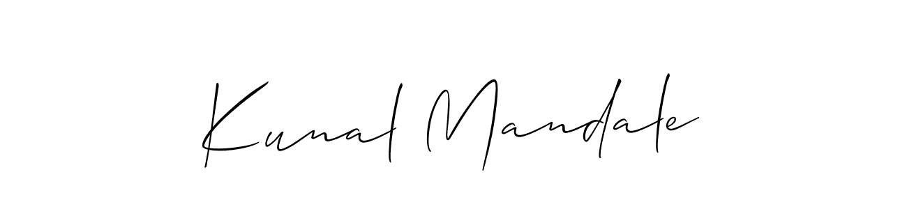 Create a beautiful signature design for name Kunal Mandale. With this signature (Allison_Script) fonts, you can make a handwritten signature for free. Kunal Mandale signature style 2 images and pictures png