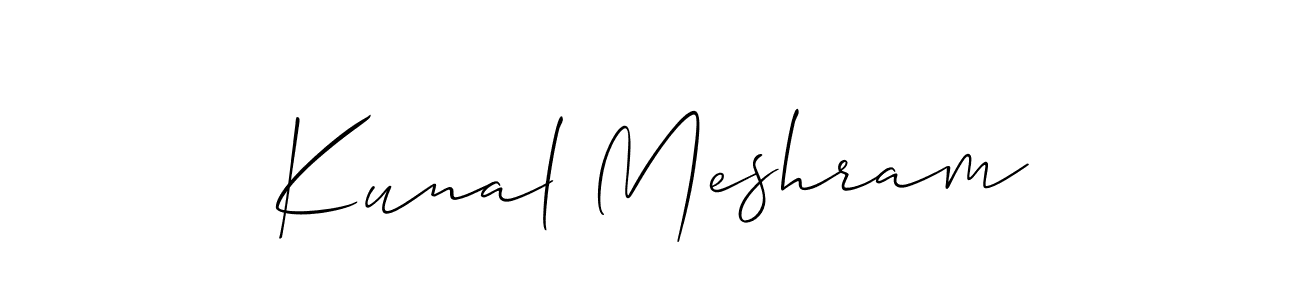 How to make Kunal Meshram signature? Allison_Script is a professional autograph style. Create handwritten signature for Kunal Meshram name. Kunal Meshram signature style 2 images and pictures png