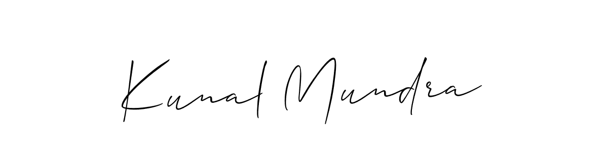 It looks lik you need a new signature style for name Kunal Mundra. Design unique handwritten (Allison_Script) signature with our free signature maker in just a few clicks. Kunal Mundra signature style 2 images and pictures png