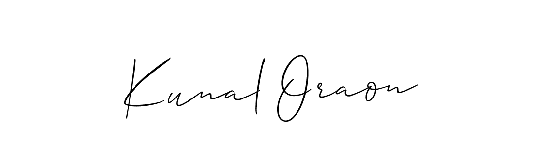 Best and Professional Signature Style for Kunal Oraon. Allison_Script Best Signature Style Collection. Kunal Oraon signature style 2 images and pictures png