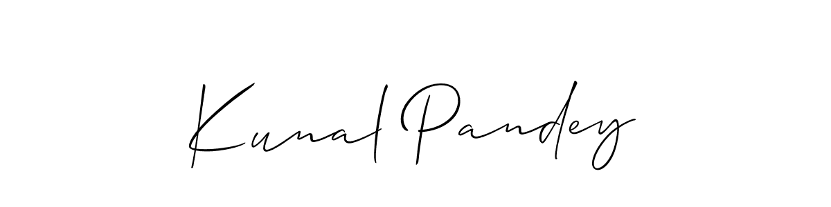 Use a signature maker to create a handwritten signature online. With this signature software, you can design (Allison_Script) your own signature for name Kunal Pandey. Kunal Pandey signature style 2 images and pictures png